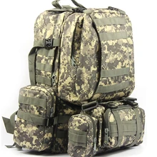 600D армейские вентиляторы Открытый тактический комбинированный рюкзак сумка большая сумка 50L ACU
