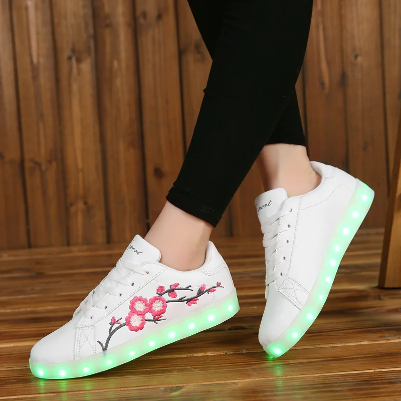 

glowing sneakers LED slippers usb charging basket led kid shoes with light up luminous sneakers shoes for girls tenis feminino