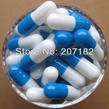 10000 шт./упак.) 00# синяя/белая желатиновая капсула, пустая капсула- соединена и разделена