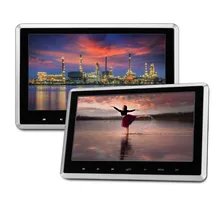 2 шт. 10 дюймов HDMI Сенсорный Кнопки Подголовник Автомобиля Монитор С разрешением 1024*600 Поддержка 1080 P Видео Игры USB SD Дистанционного + 2 Нет Dvd-плеер Автомобиля