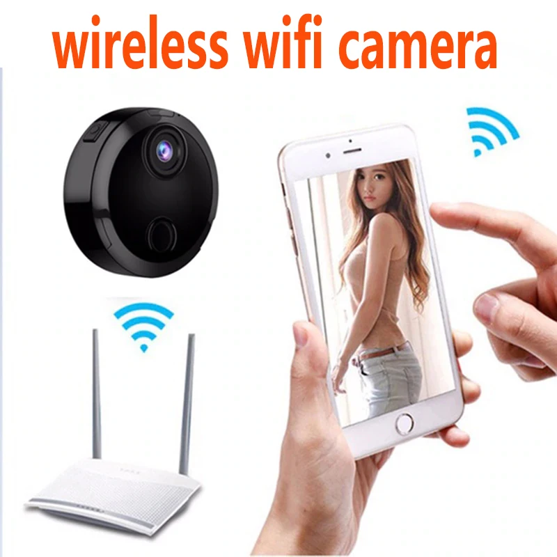 

Round Mini Camera Camcorder 1080P Wide Angle 150 Degree Invisible Video Recording Motion Detection Wireless Micro Cam hidden TF