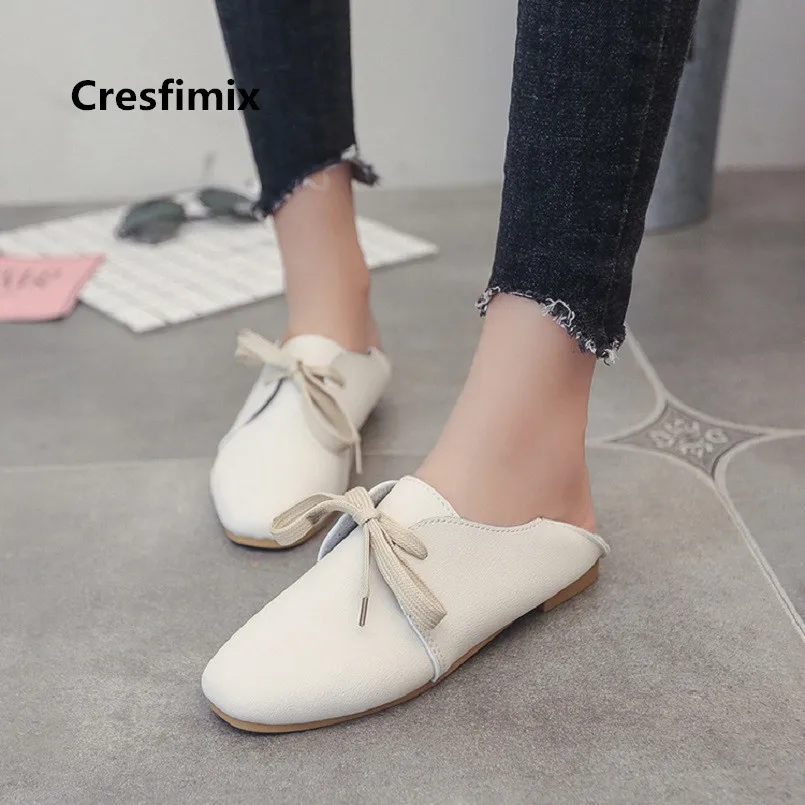 

Zapatos Planos De Mujer Women Fashion Light Weight Spring Lace Up Flat Shoes Female Casual Black Shoes White Comfortable Shoes