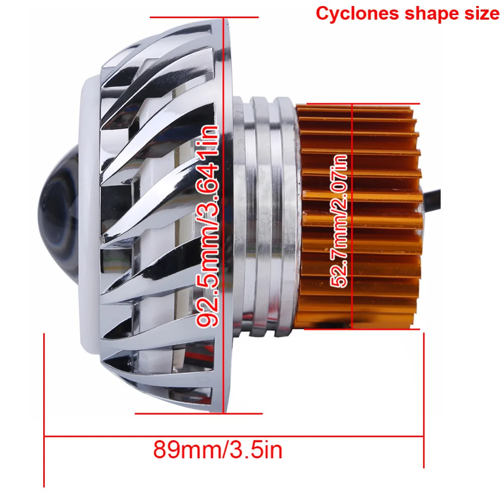 Универсальный мотоциклетный светодиодный головной светильник, головной светильник HI/Lo, Круглый ангел, дьявол глаз, светодиодные фары, прожекторные двигатели, аксессуары