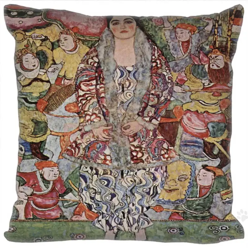 Горячая Gustav Klimt на заказ DIY длинная подушка для объятий чехол две стороны дропшиппинг оптовик 40x40 см - Цвет: 4