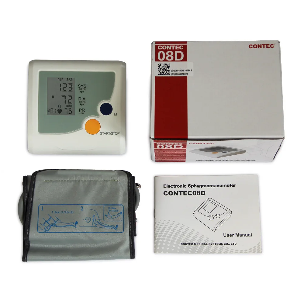 CONTEC Ambulatory Blood Pressure Monitor Sphygmomanometer NIBP CONTEC08D Arm Use Free Adult Cuff
