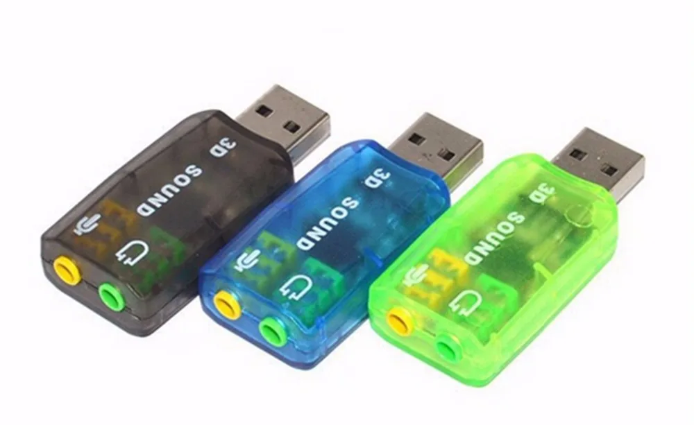 3D 5 1 канальная звуковая карта 3 мм внешняя USB компьютера стерео микрофон аудио