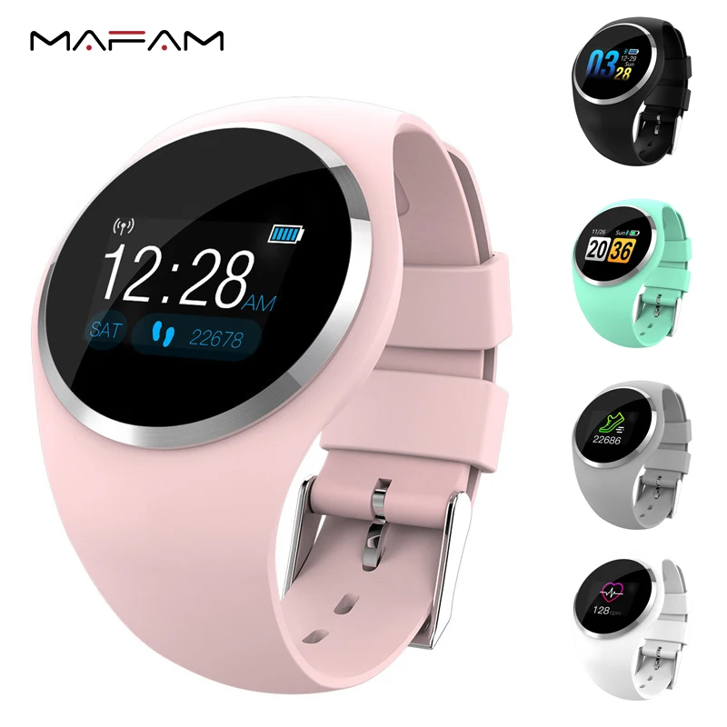 

MAFAM Q1 Smart Wristband Blood Pressure Heart Rate Monitor Smart Band Fitness Tracker Smart Bracelet Ladies Women Men Smart Band