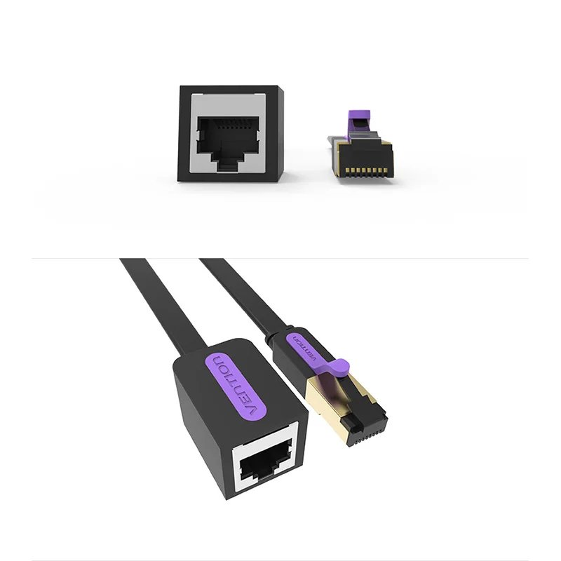 Vention Cat7 Ethernet Удлинительный кабель RJ45 штекер гнездо Rj45 Lan сетевой адаптер для ПК