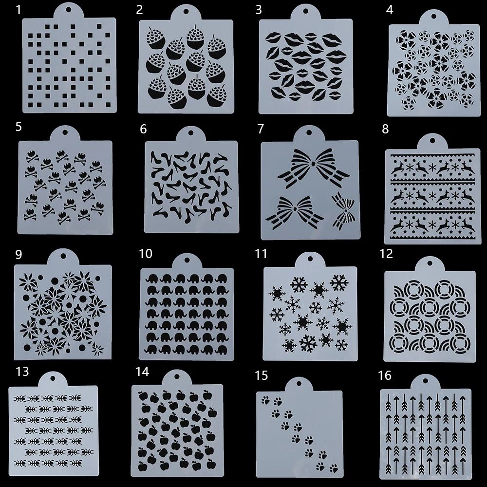 

Hollow Layering Stencils For Wall Painting Scrapbooking Stamping Stamp Album Decorative Embossing Paper Card Template DIY Craft