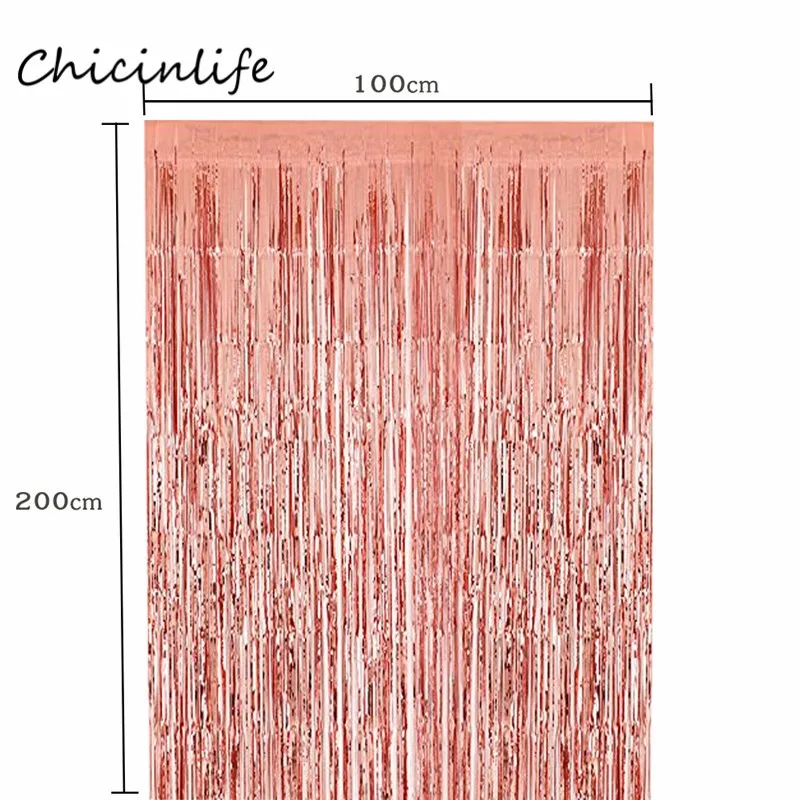 Фольгированные воздушные шары Chicinlife из розового золота с бахромой для свадьбы