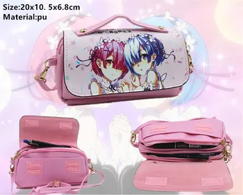 

Women Handbag Fashion Cartoon Anime Shoulder Bag Re:Life in a different world from zero Student Tote Pencil Bag Ladies' Make up
