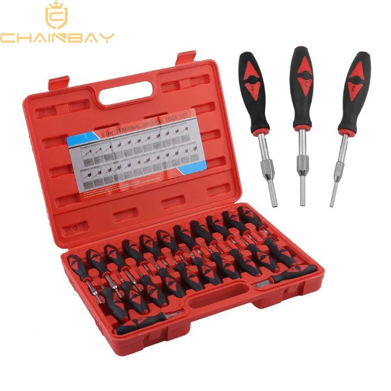 

23 Pcs Car Terminal Extractor Needle Remover Plug Terminal Harness Unlocking Auto For Tool.