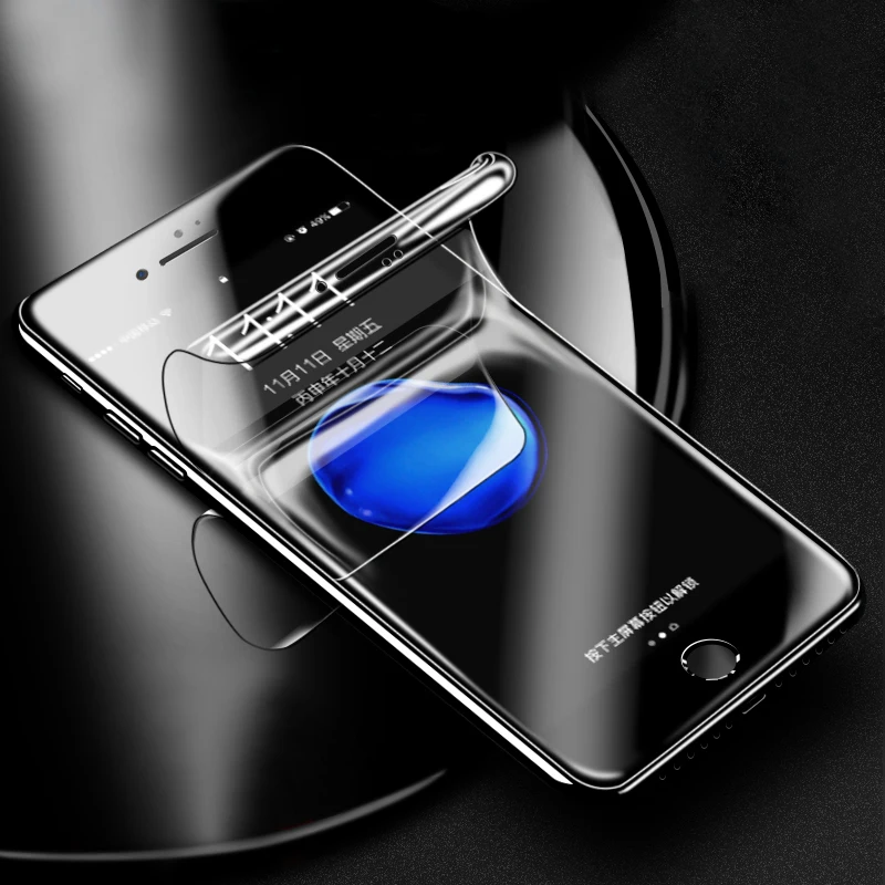 HereCase мягкая полноэкранная пленка изогнутая для iphone 8 7 plus 6s XR XS MAX Защитная