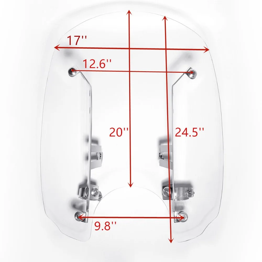 Мотоцикл 20 ''прозрачные ветровые стекла ветрового стекла с монтажным оборудованием для индийского скаута Sixty