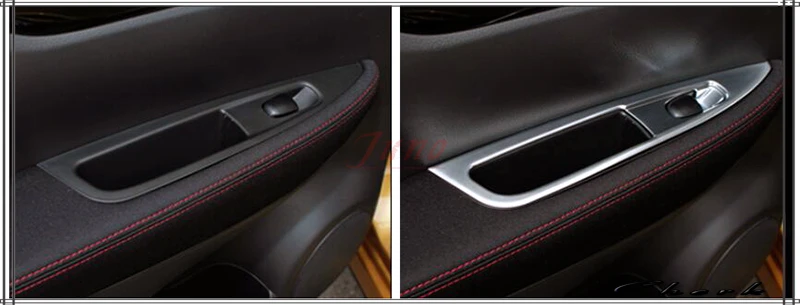 Хром Часть пригодный для Nissan Qashqai аксессуары для интерьера дверь подлокотник оконный подъемный переключатель накладка