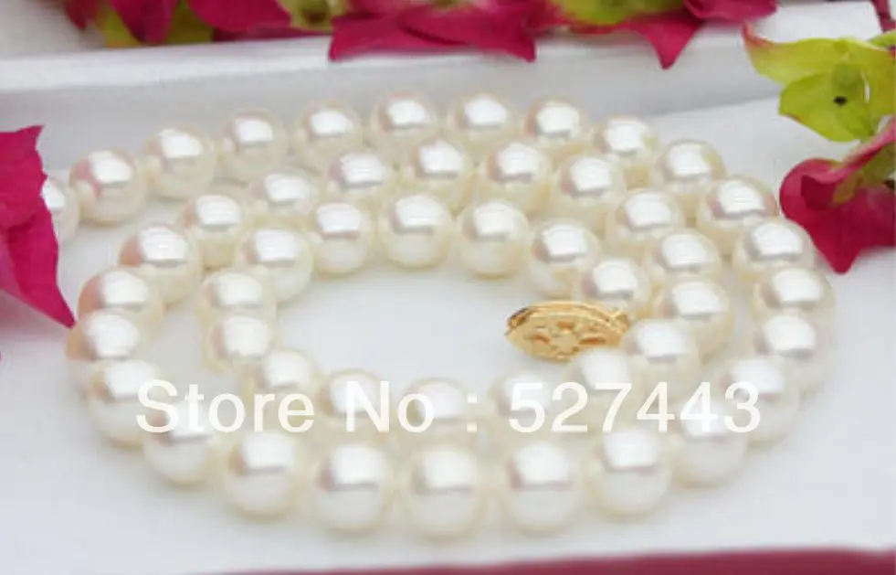 

Wholesale free shipping >>Natural AAA 9-10MM WHITE AKOYA PEARL NECKLACE 18