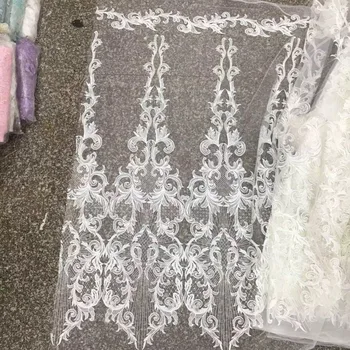 

super quality David-1017 white african tulle lace fabric 5yards french net lace for wedding