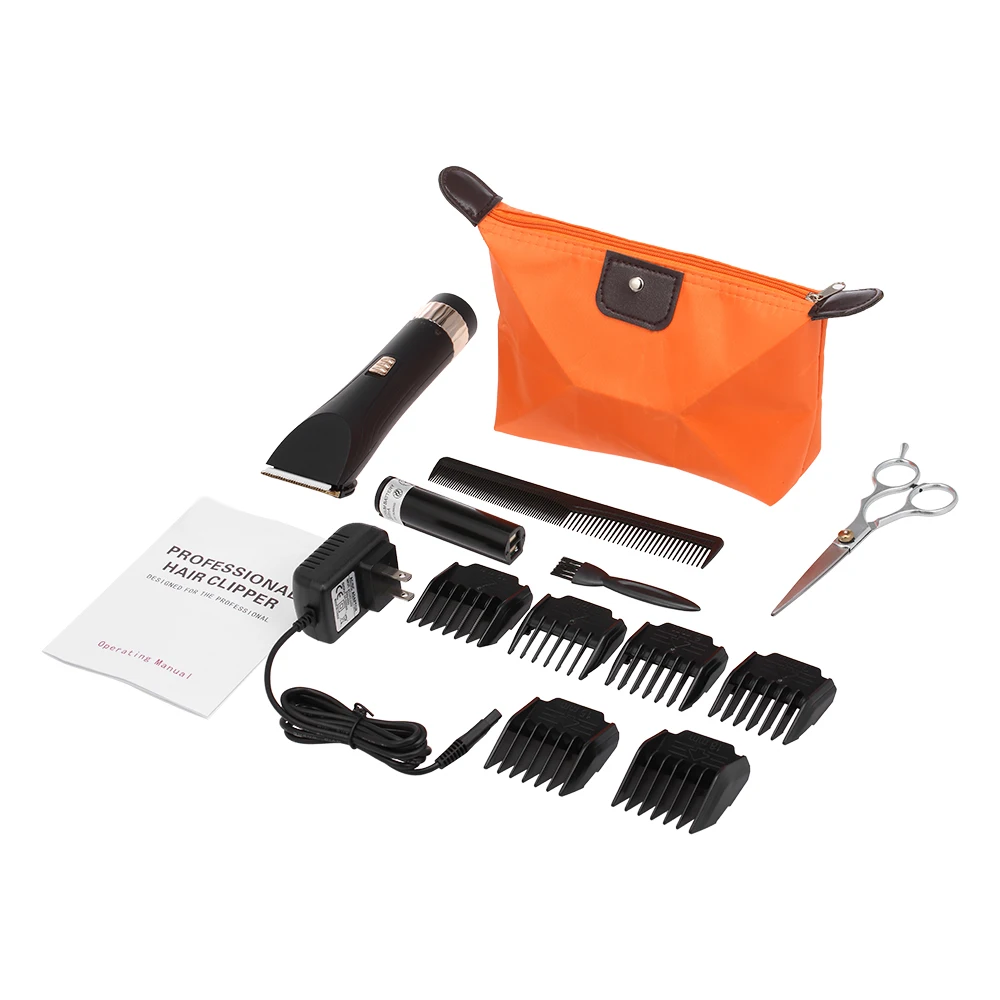 

Electric Hair Clipper Professional Hair Trimmer Wireless Hair Cutting Kit With Salon Apron For Hair Styling Grooming US Plug