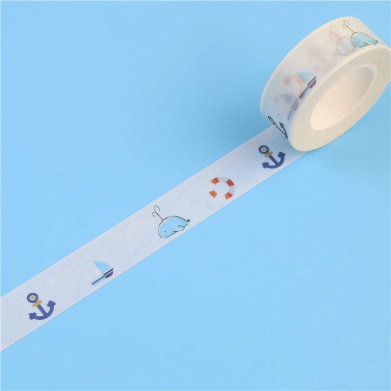 Купить 1 шт. океан море дельфин бумаги васи клейкая лента скрапбукинга ...