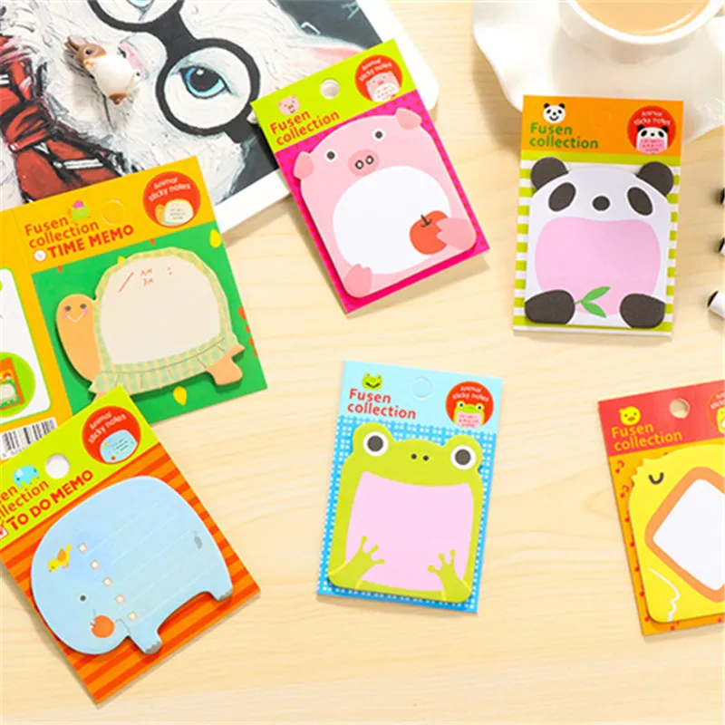 

Wholesale 363 Animal Series Memo Pad Sticky Notes Bookmark Point It Sticker Paper student School office Supplies Notebooks