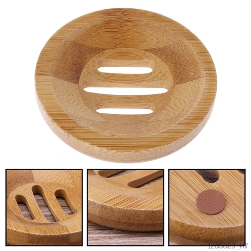 

Wooden Round Soap Holder Stylish Storage Dish With Draining Design For Home Bathroom Kitchen
