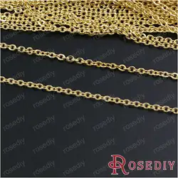 (28587) Цепочки и ожерелья Цепи Интимные аксессуары, ширина цепи: 1 мм золото Медь 1 мм без каблука о-цепь 5 м