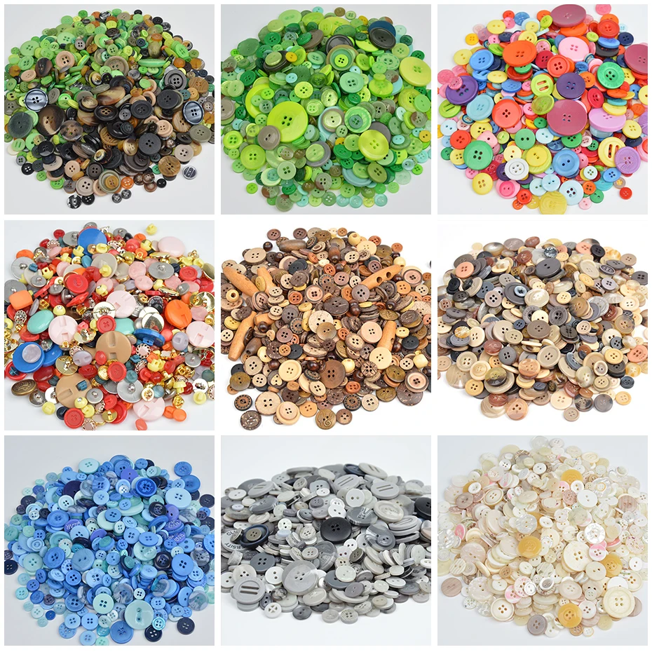 

Top A 600pcs 4 Holes Buttons Mixed Size And Color Round Resin Sewing Button For Scrapbooking Craft Fashion Accessories Sewing
