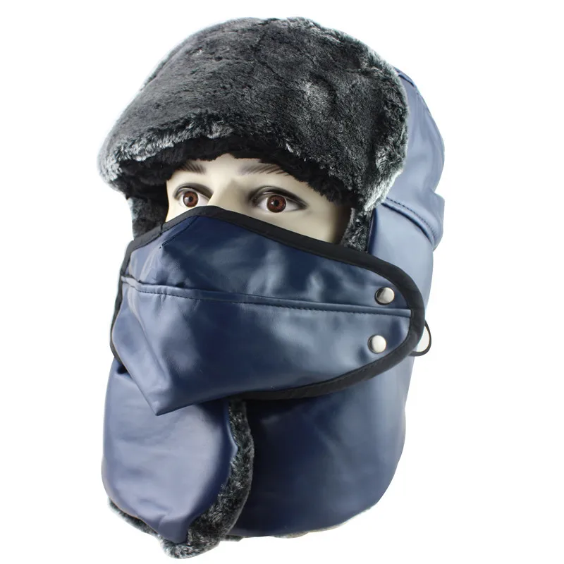 Для женщин зимние мужчин Hat Bomber Trapper армейская шапка с ушанки и горячая маска ушанка зима охотничьи шляпы
