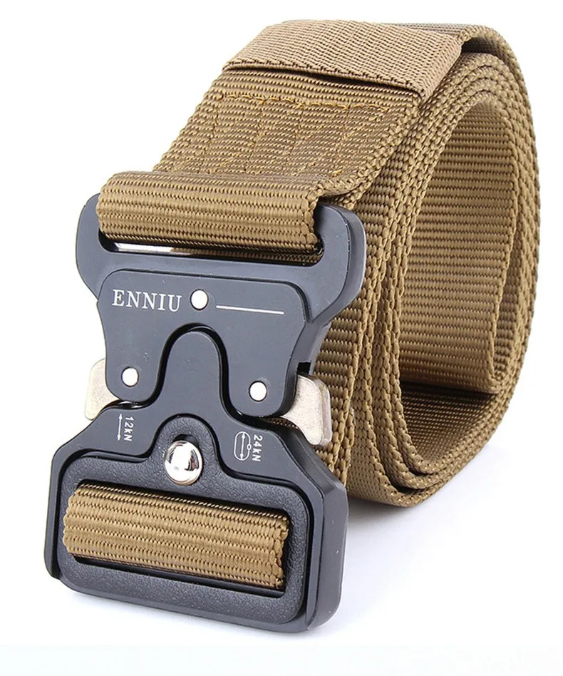 COWATHER nylon belt luxury men belts military outdoor tactical male strap jeans waistband new belt for men fashion metal buckle