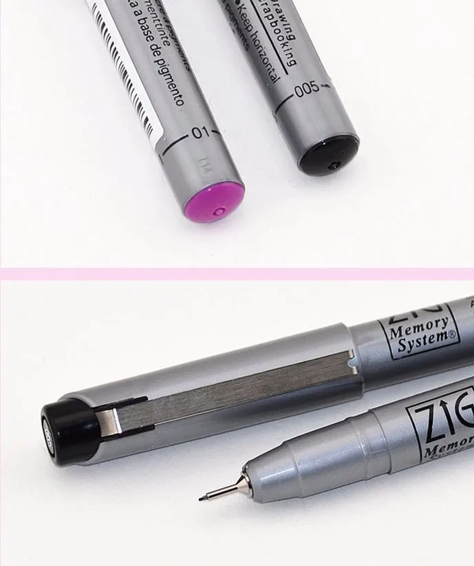 zig millennium grafik astar kuretake firca kalem igne noktasi japon cetvel kalemi