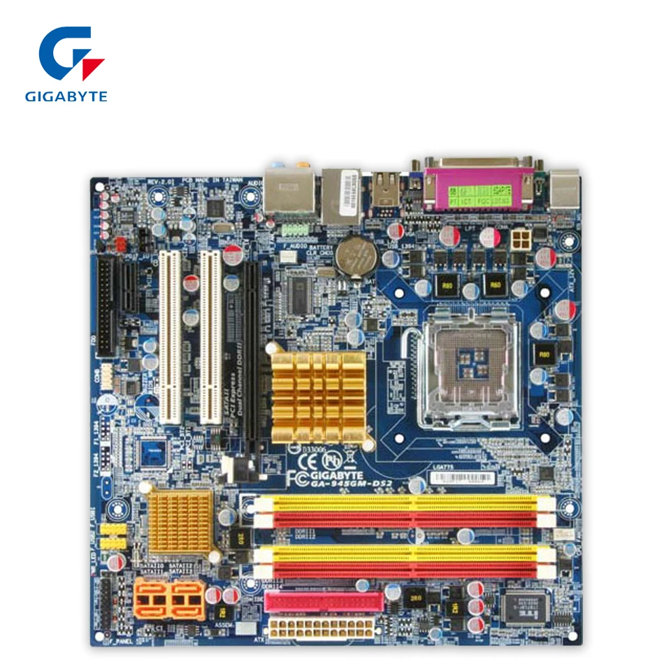 Gigabyte GA-945GM-DS2 Original Used Desktop Motherboard 945GM-DS2 945G LGA 775 DDR2 Micro ATX 945 775 motherboards for lenovo 945gz m2 lga775 ddr2 945 desktop motherboards