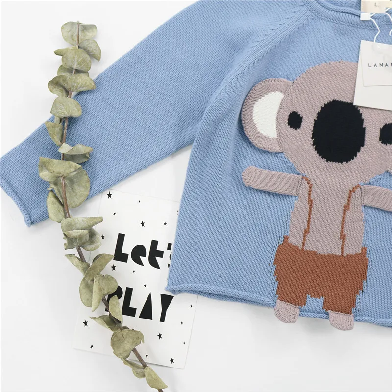 INS/ популярные детские свитера ручной работы с героями мультфильмов; свитера с рисунком медведя, совы; свитера со слоном; Одежда для мальчиков; Одежда для девочек; VESTIDOS
