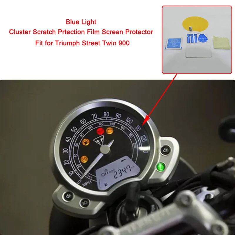 MTCLUB для Triumph Street Твин 900 мотоцикл спидометр кластер Защита от царапин пленка протектор экрана синий свет