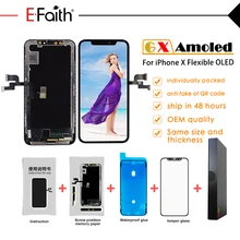 EFaith 2 шт./лот OEM GX AMOLED качество lcd или дисплей для iPhone X OLED кодирующий преобразователь сенсорного экрана в сборе DHL