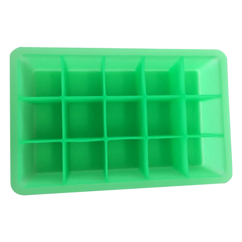 2 шт. Черный Зеленый силиконовый 15 лоток для льда силиконовая форма льда кубик лоток шоколадная форма