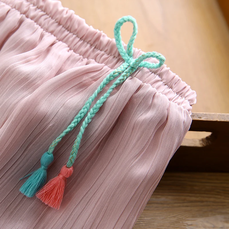 2017 для девочек короткие штаны Новая летняя верхняя одежда маленьких тонкая пряжа