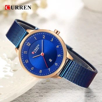 

Curren Fashion women's watches Stainless Steel Gold watch women Curren Hot Selling Ladies Watch Quartz women watches 9035B