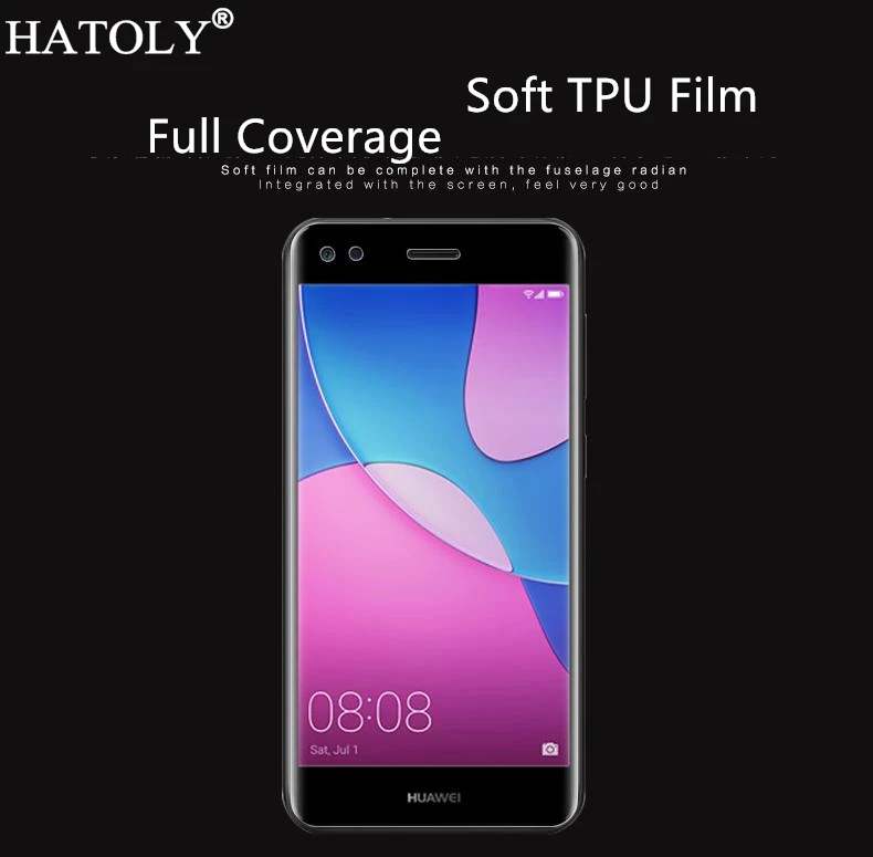 2 шт. мягкая Противоударная нано пленка из ТПУ для huawei Y6 Pro 2017 Защитная экрана P9 Lite