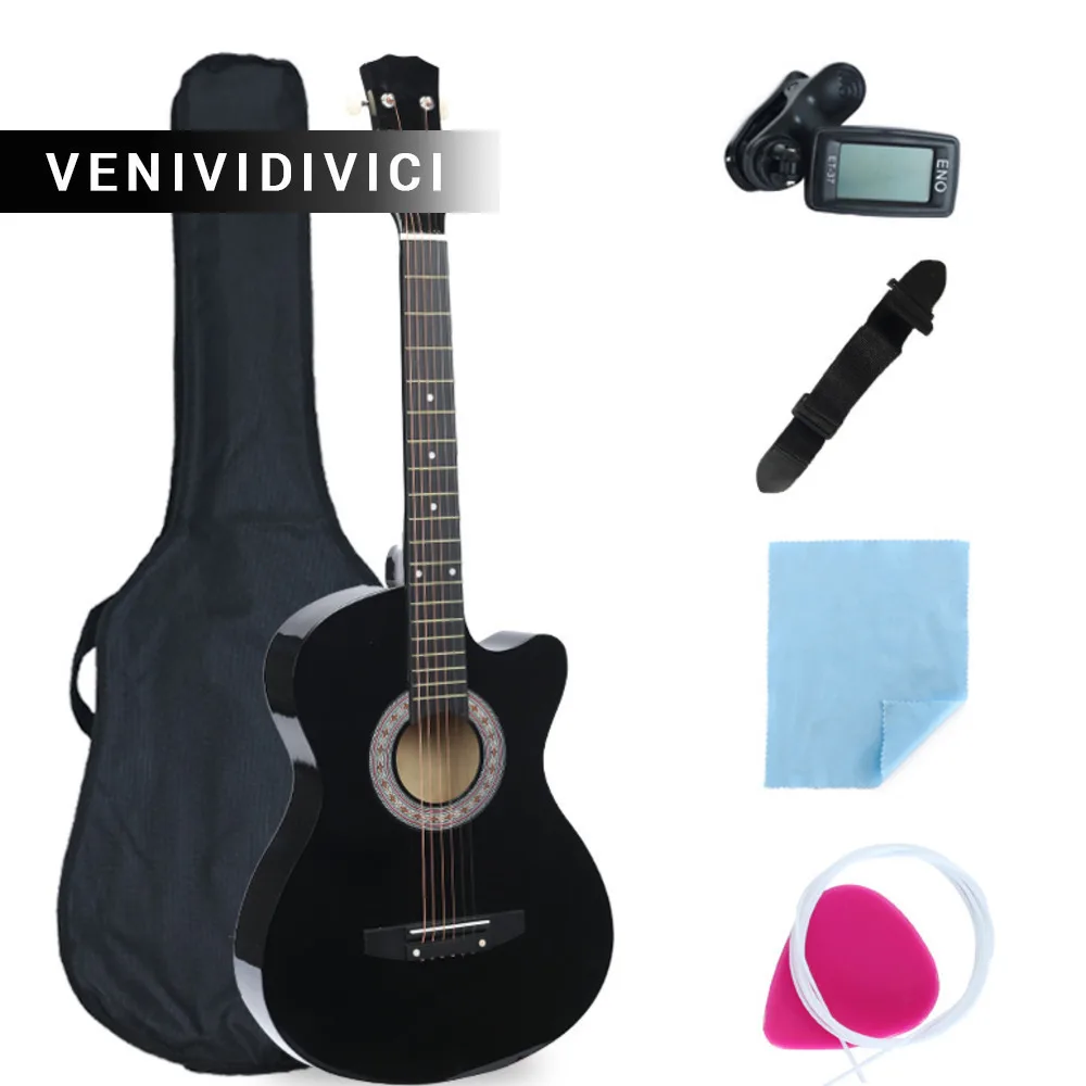 

On Sale38 Inch Missing Angle Full Equipment Beginner Introduction Acoustic Guitar musical music instrument synthesizer WJ-JX6