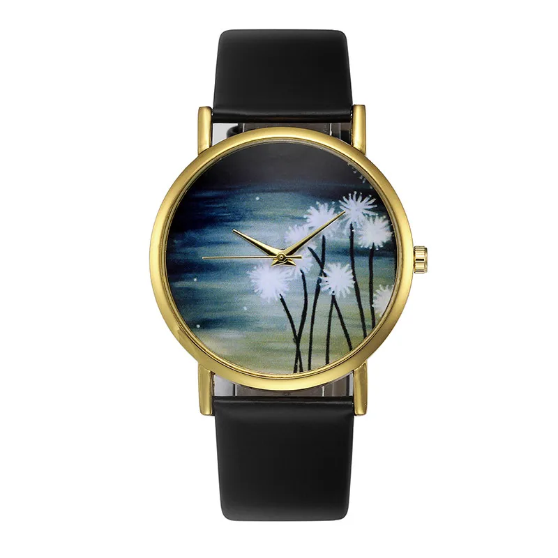 2018 Fashion Creative Womens watches Retro Design Leather Band Analog Alloy Popular Quartz Wrist Watch relogios femininos F70