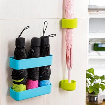 

2 layer plastic wall umbrella drainage rack kitchen rectangular semicircle glue seasoning Organized storage rack shelf