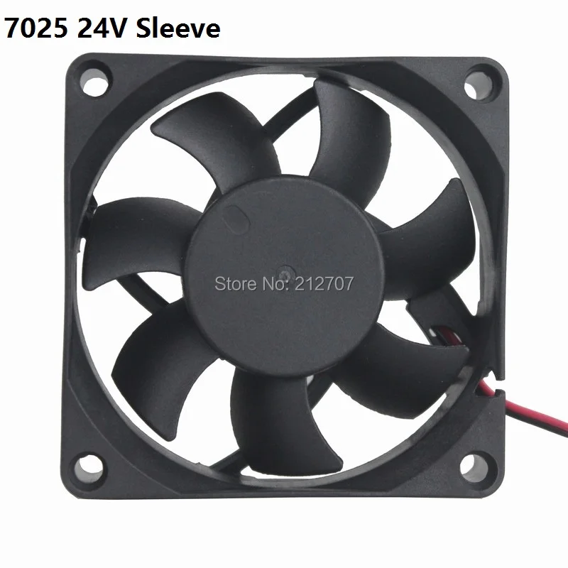 5PCS Gdstime 24V DC Cooling Air Cooler Fan 70 x 25mm 70mm 7cm 7025 2Pin 2 Wire | Компьютеры и офис