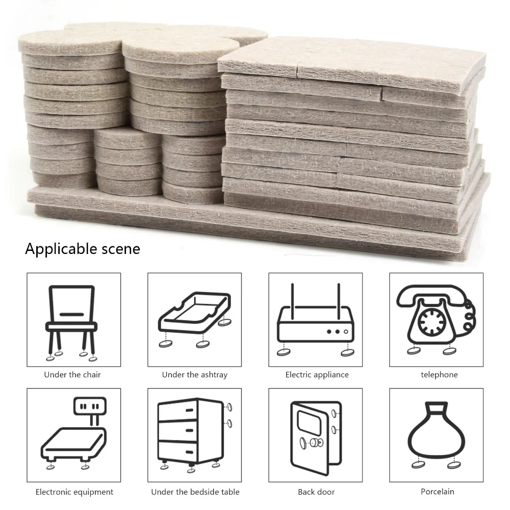 Multi-specification Furniture Feet Floor Protector Pads Anti-Skid Scratch Resistant Mats Table Legs Stools Chairs Leg Cover Mats
