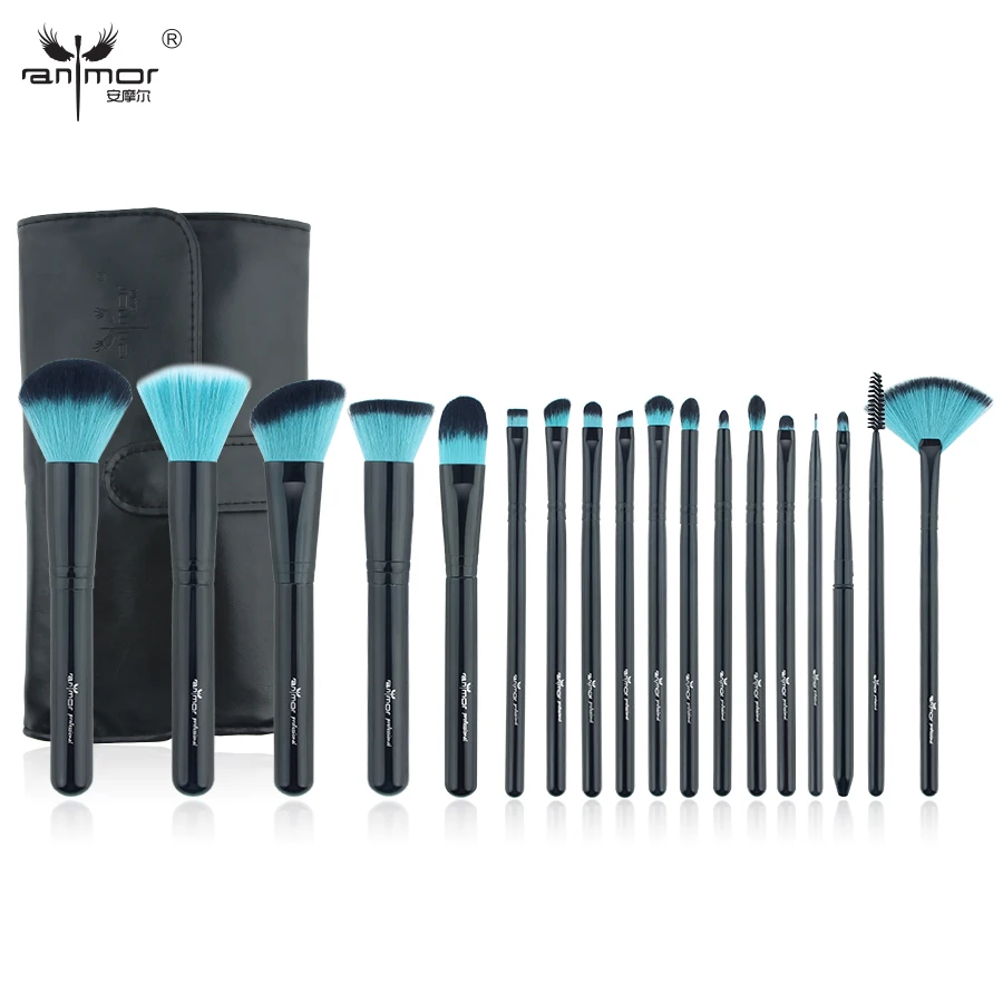 

Anmor New Synthetic Makeup Brushes Professional Makeup Brush Set With Black Bag High Quality Makeup Tools BL-001