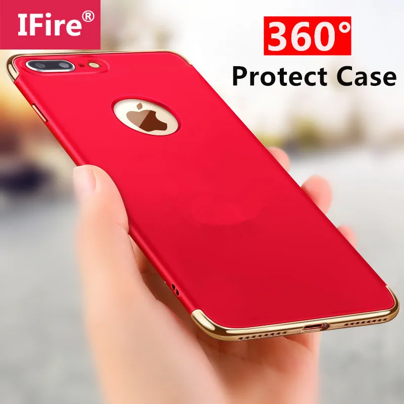 luxury hard back plastic matte cases for iphone 7 case plating