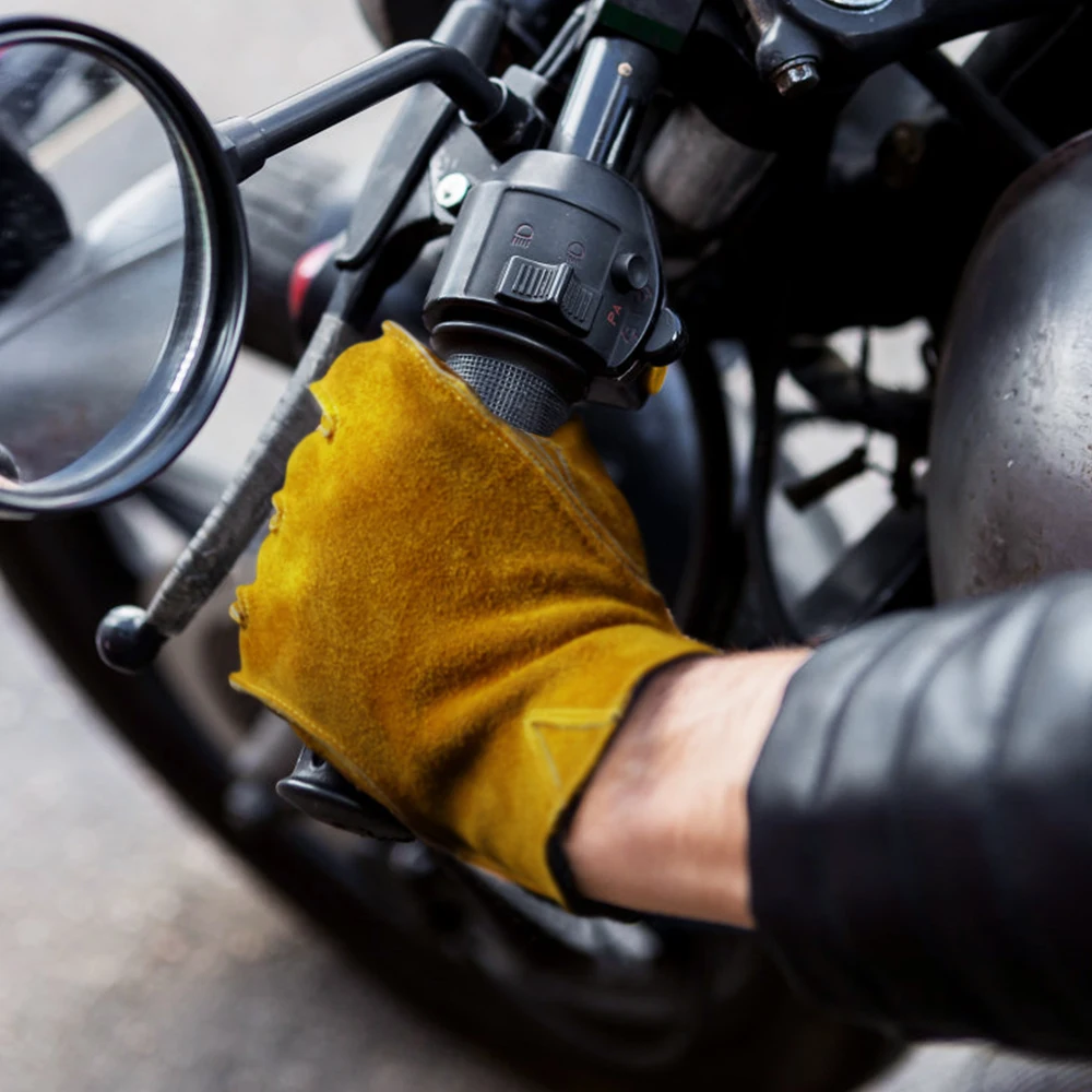 OZERO мужские модные перчатки из натуральной воловьей кожи, мотокросса, мотоциклиста, мотогонок, верховой езды, ручные перчатки для мужчин 2010