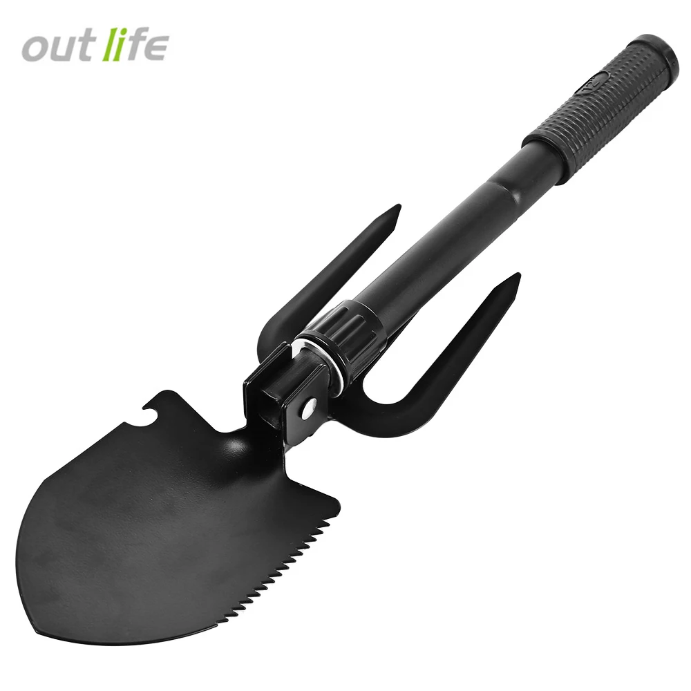 

Outlife Multi-Function Military Portable Trowel Diddle Rake Shovel With Carrying Pouch
