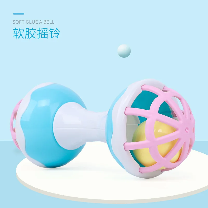 Bearoom Baby Rattles Mobiles Fuuny Baby Toys Intelligence Grasping Gums Soft Teether Plastic Hand Bell hammer Educational jm54