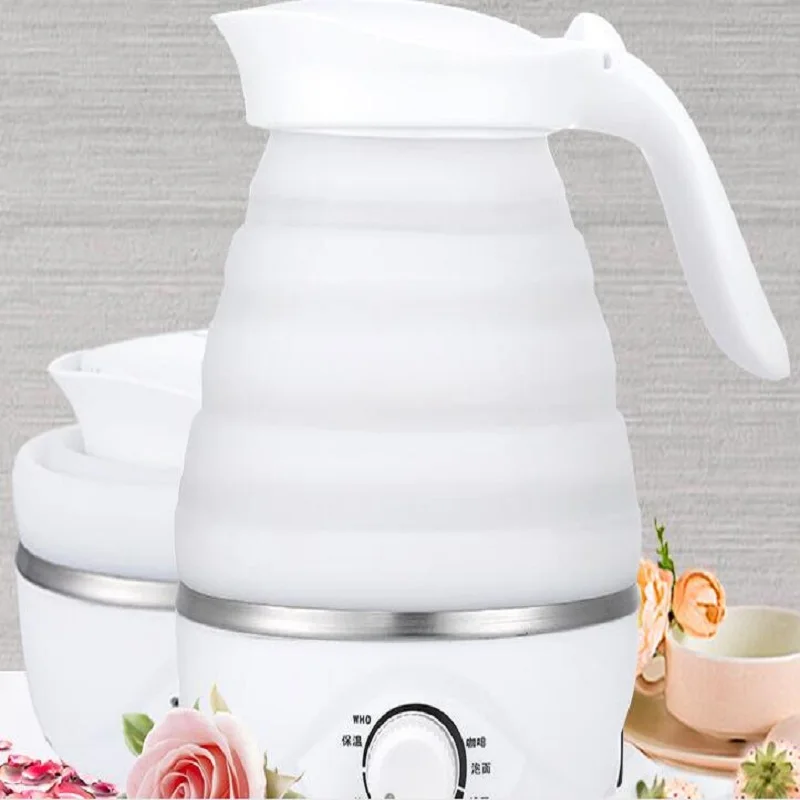 

Outdoor camping mother and child silicone folding electric kettle travel mini home environmental health automatic insulation por