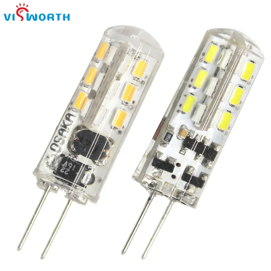 

ac/dc 12v MINI body 3w led lamp g4 base led bulb smd3014 24pcs leds 360 degree corn bulb warm cold white led corn light